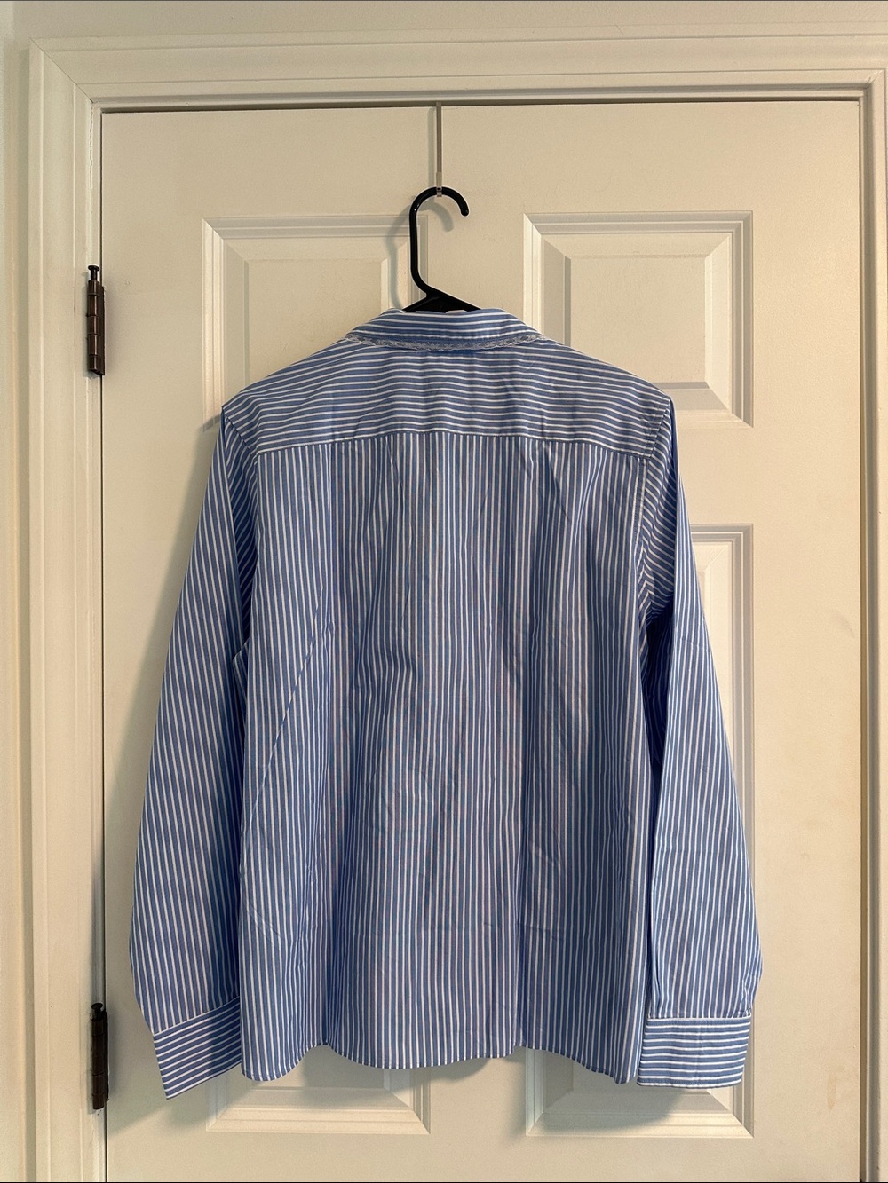 NWT J.Crew Jules Club-Collar Shirt in Striped Cotton Poplin size 14 - Picture 12 of 14